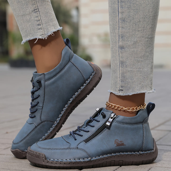 Bettina  | Damen Bequeme Schnürschuhe mit Reißverschluss