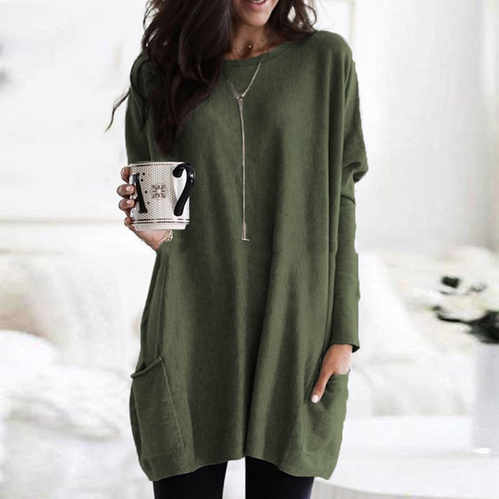 Stefanie | Bequemer Langer Pullover mit Taschen