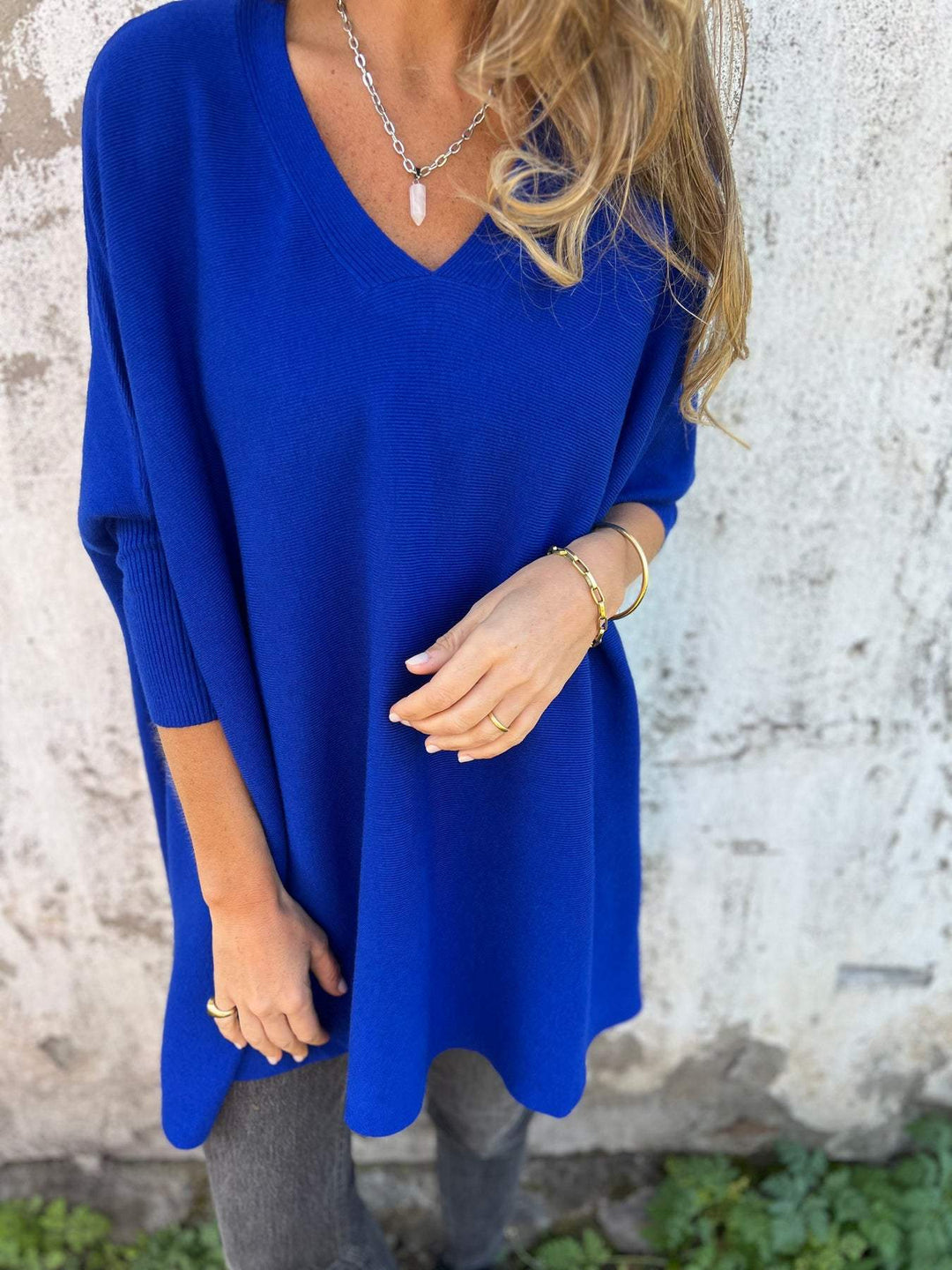 Annika | Damen Pullover mit Lockerer Passform und V-Ausschnitt