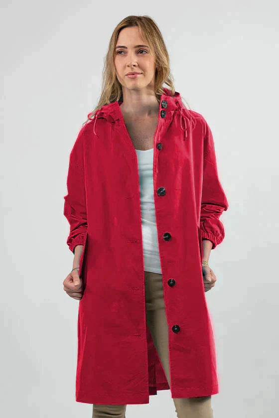 Edith | Damen Langer Freizeitmantel mit Lockerer Passform