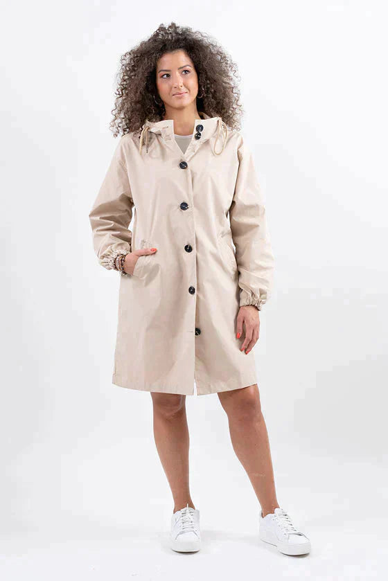 Edith | Damen Langer Freizeitmantel mit Lockerer Passform