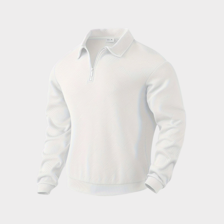 Alexander | Herren Pullover mit halbem Reißverschluss Freizeitshirt
