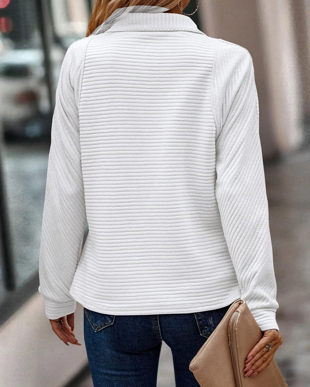 Tamara | Damen Pullover mit Halb-Reißverschluss für den Frühling
