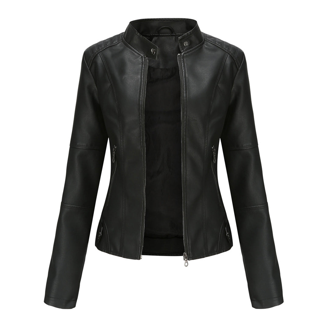 Nicole | Damen Bikerjacke mit Reißverschluss vorne