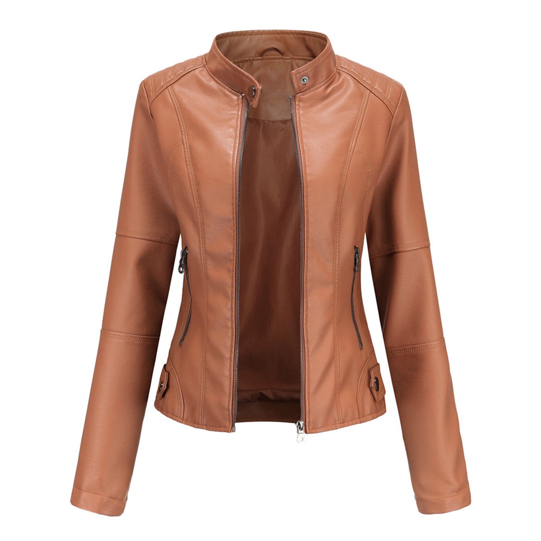 Nicole | Damen Bikerjacke mit Reißverschluss vorne