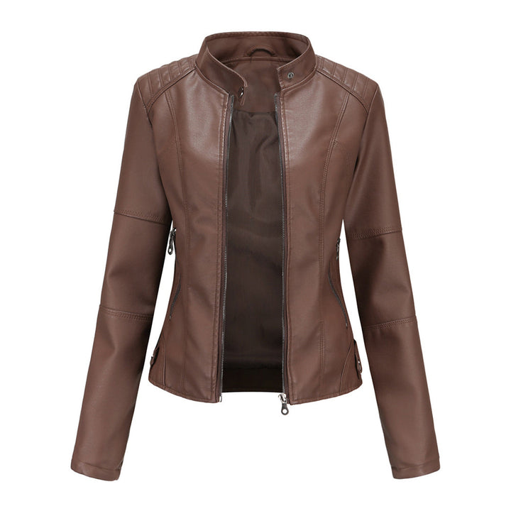 Nicole | Damen Bikerjacke mit Reißverschluss vorne