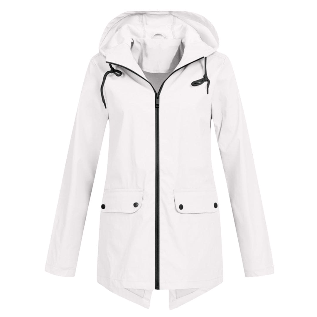 Bettina | Damen Jacke mit Kapuze, Reißverschluss und Fronttaschen