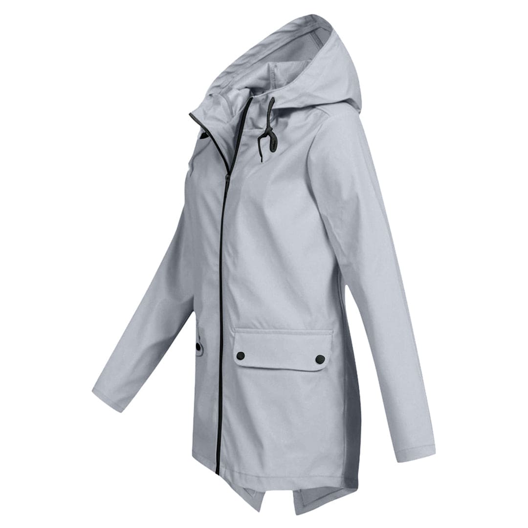 Bettina | Damen Jacke mit Kapuze, Reißverschluss und Fronttaschen
