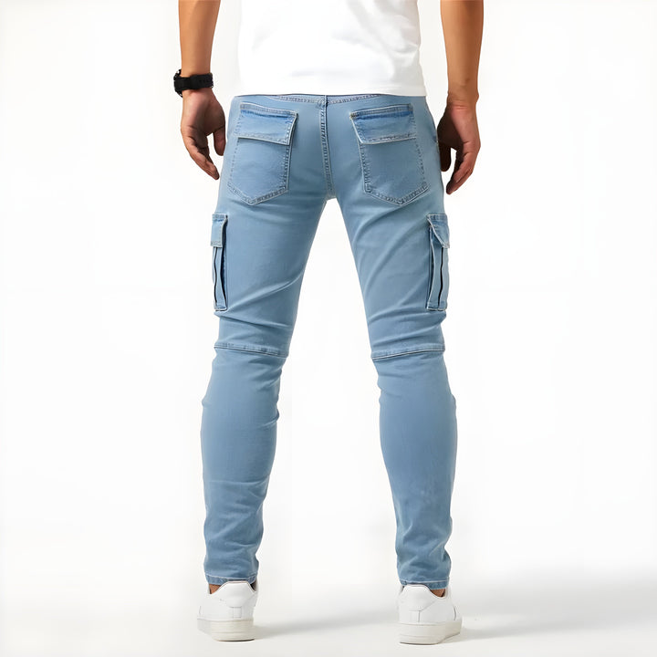Tim | Herren Trendige Cargohose mit mehreren Taschen und schmaler Passform