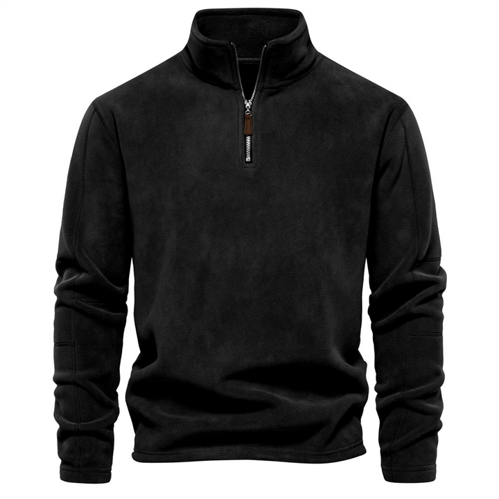 Bruno | Herren Klassisches Sweatshirt mit Viertelreißverschluss am Kragen