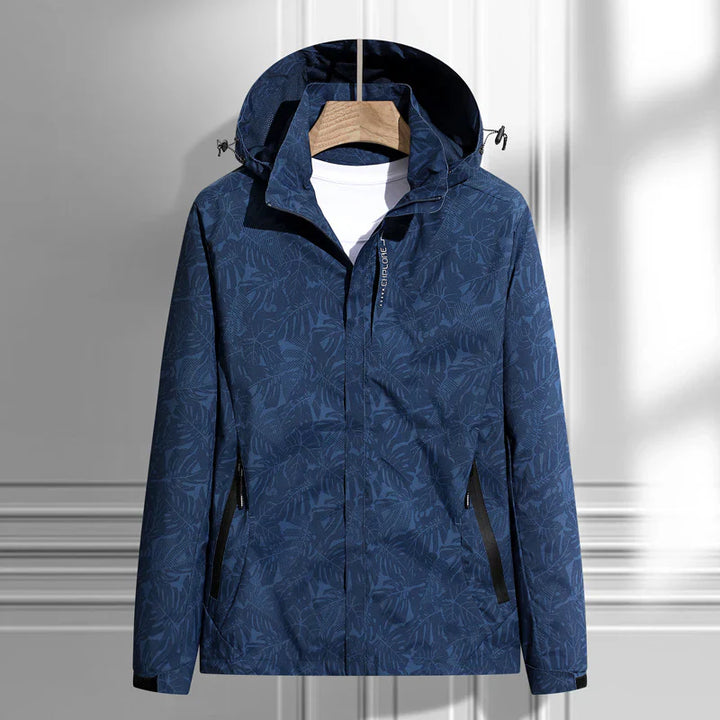 Johanna | Damen Jacke mit Kapuze und Blattmuster