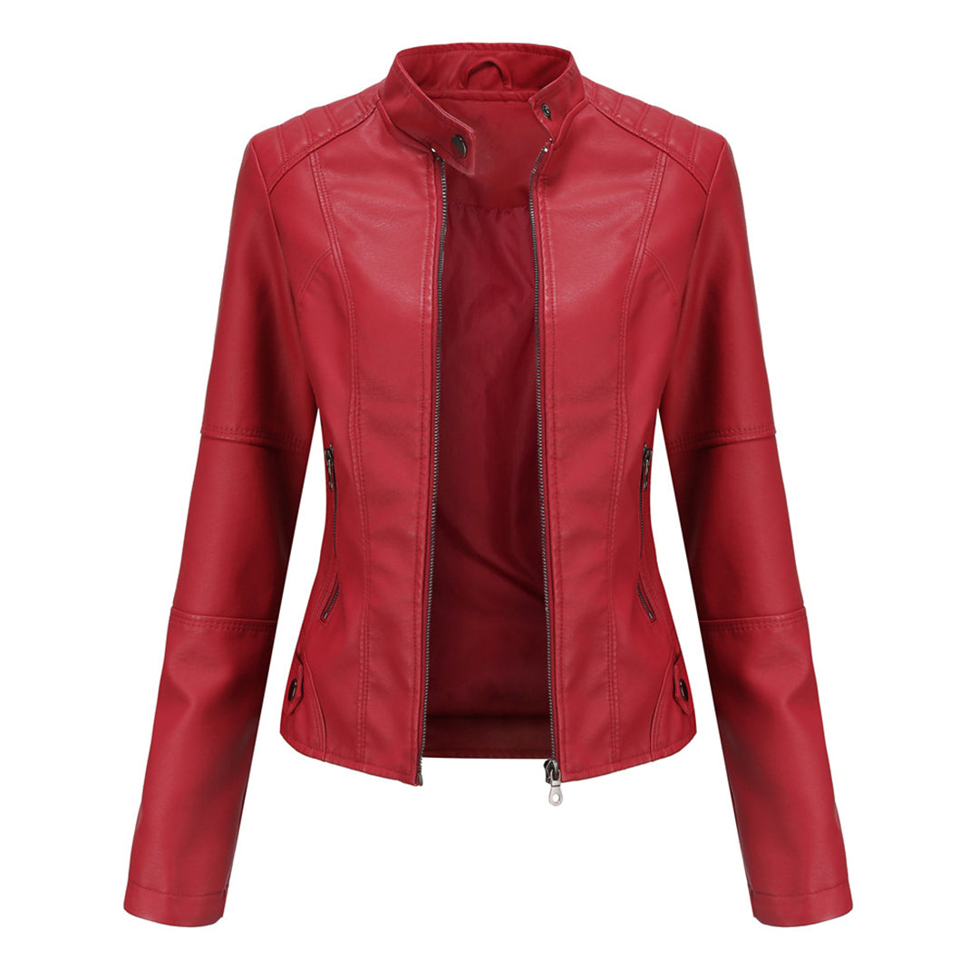 Nicole | Damen Bikerjacke mit Reißverschluss vorne