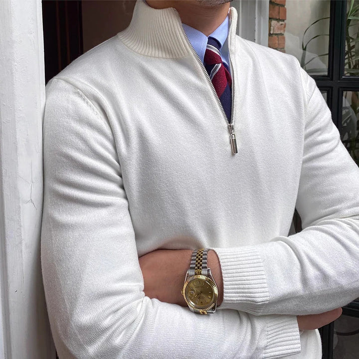 Elias | Herren Frühling Viertelzip Pullover