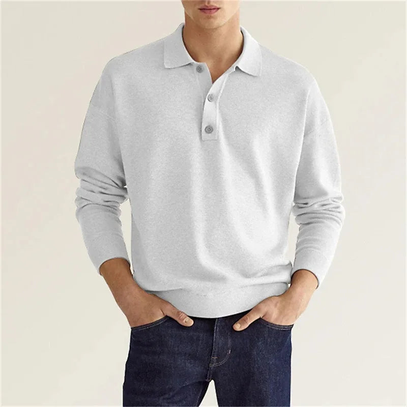 Peter | Herren Freizeit-Poloshirt mit langen Ärmeln