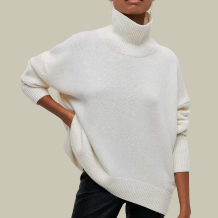 Stefanie | Locker Geschnittener Rollkragenpullover für Damen