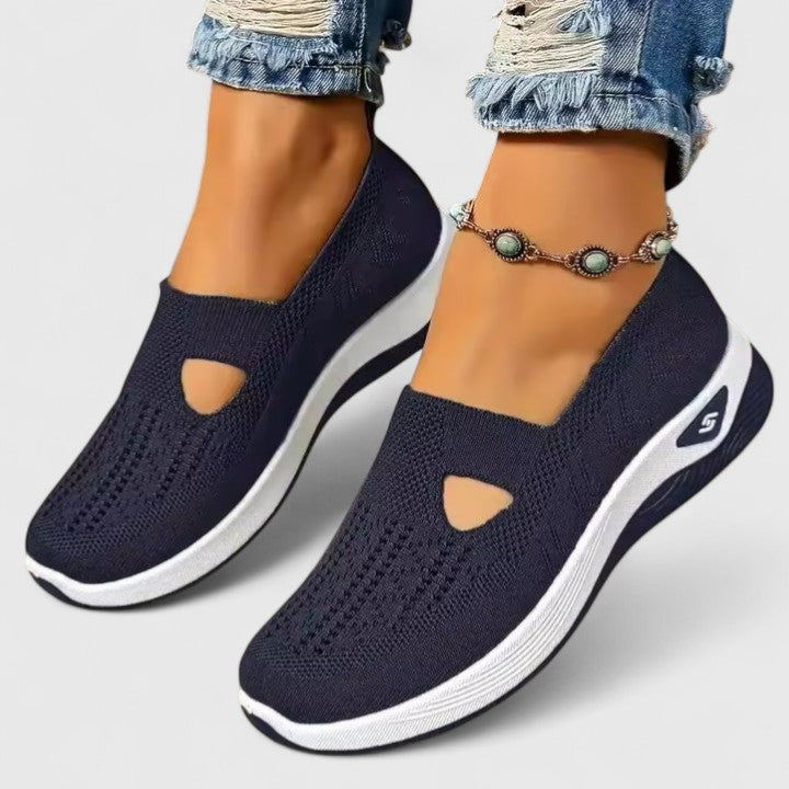 Regine | Damen Slip-On Atmungsaktive Mesh-Walking-Sneaker