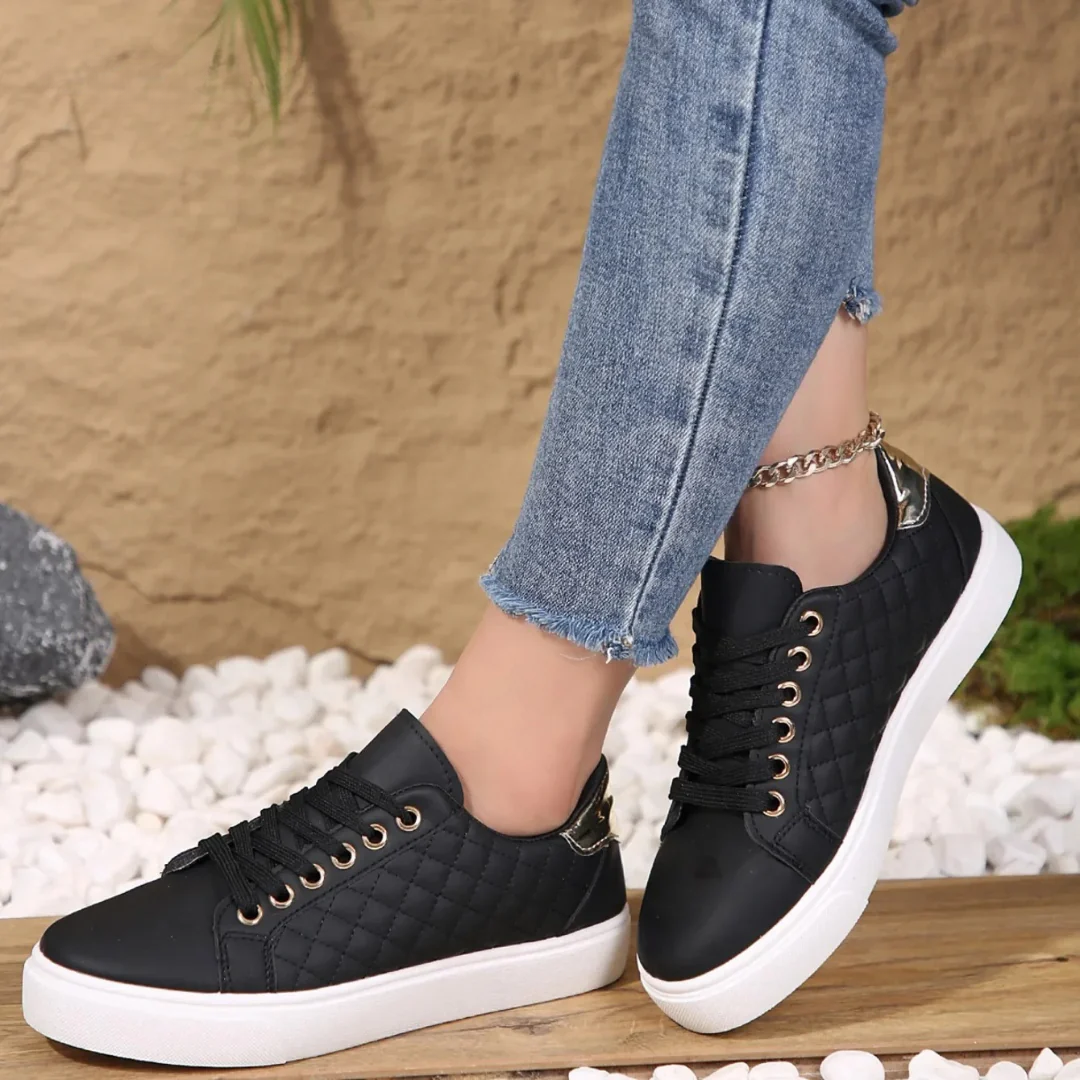 Marion | Damen Freizeit-Sneaker mit Steppung und Schnürung