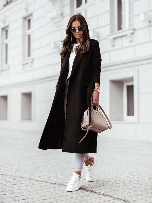 Helene | Damen Langer Mantel im lässigen Streetstyle