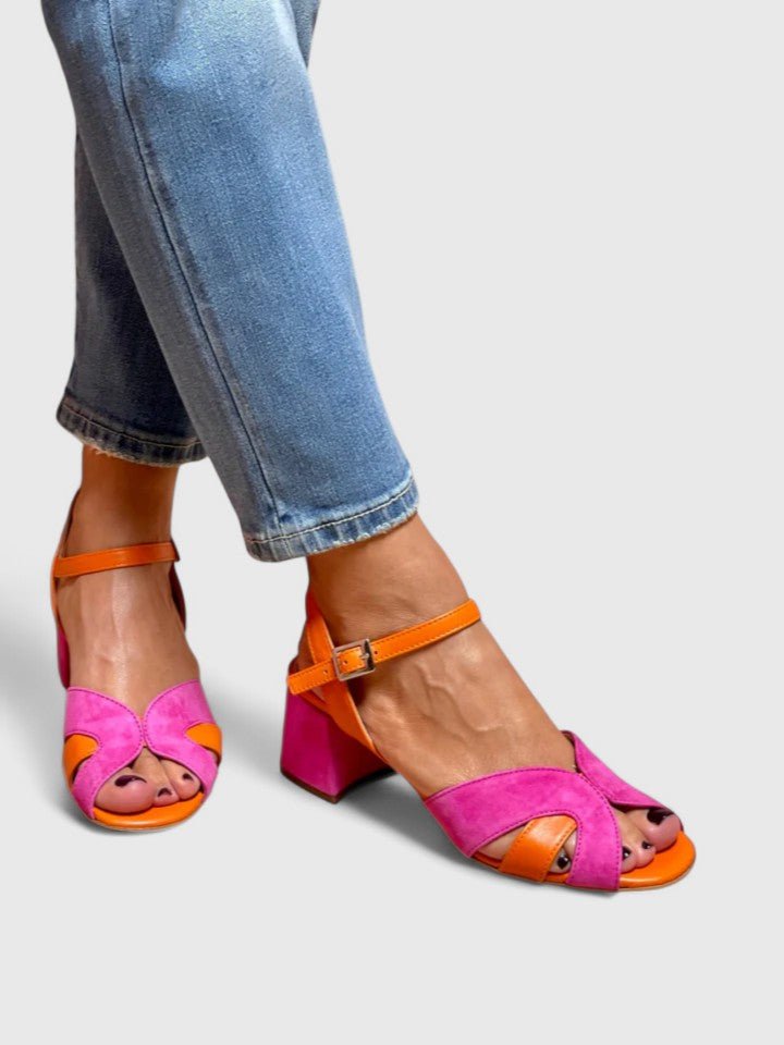 Damen Block Heel Sandalen Knöchelriemen Orthopädisch Komfort