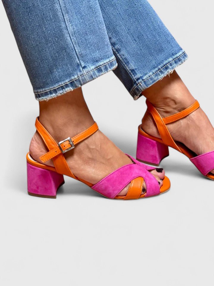 Damen Block Heel Sandalen Knöchelriemen Orthopädisch Komfort