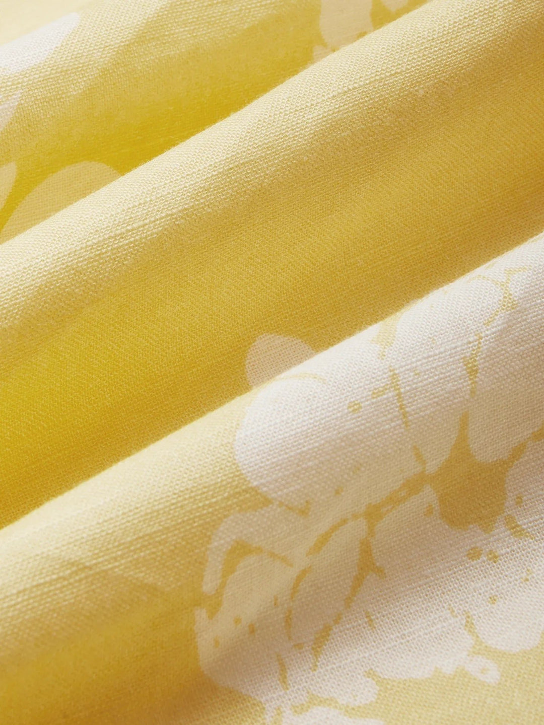 Damen Blumen Midi Kleid Schulterfreier A-Linien Schnitt Baumwoll-Leinen