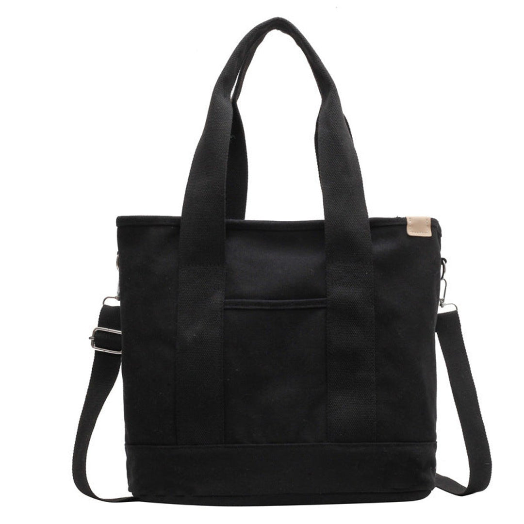 Damen Canvas Tote Bag Shopper mit verstellbarem Schulterriemen