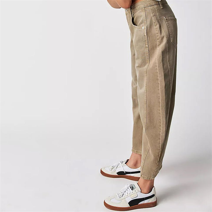 Damen High-Waist Barrel-Leg Relaxed-Fit Jeans