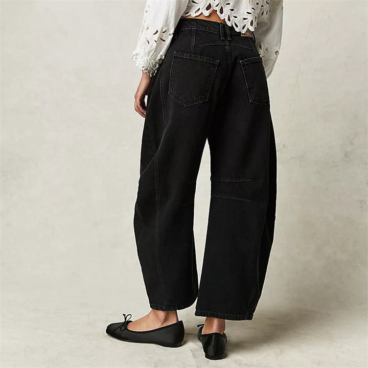 Damen High-Waist Barrel-Leg Relaxed-Fit Jeans