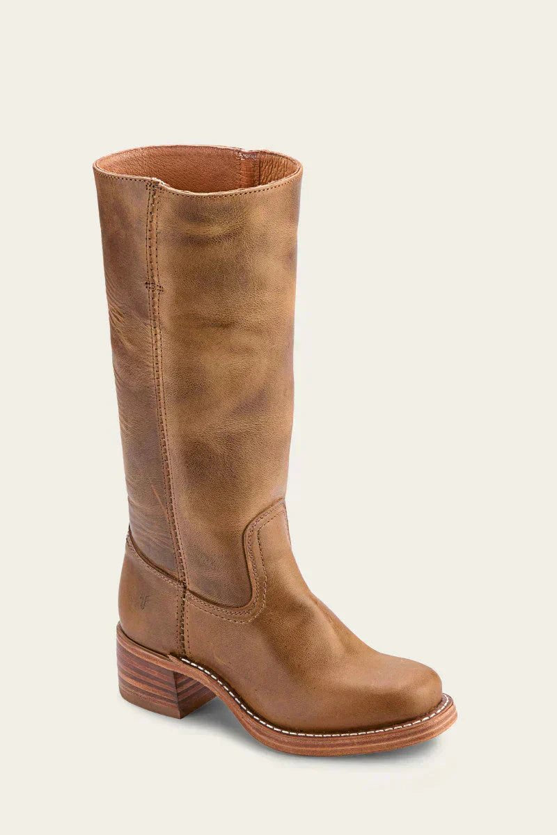 Damen Kniehoch Stiefel mit Schlanker Passform und Strukturierter Sohle
