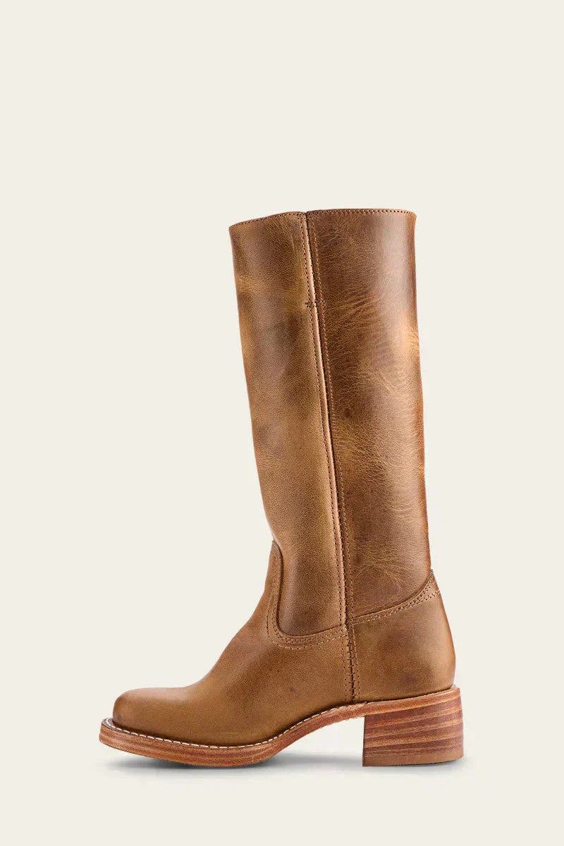 Damen Kniehoch Stiefel mit Schlanker Passform und Strukturierter Sohle