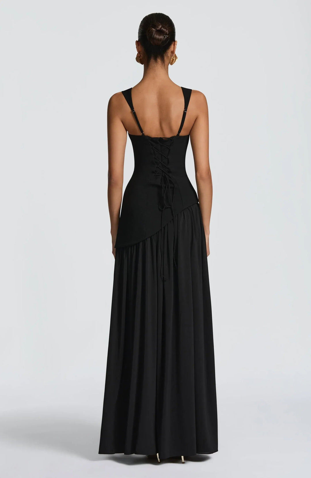 Damen Maxi Kleid A-Linie Ärmellos Hochzeitsgast