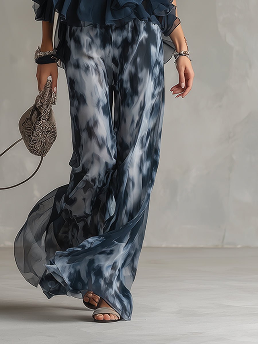 Damen Neckholder Zweiteiler Set Wide Leg