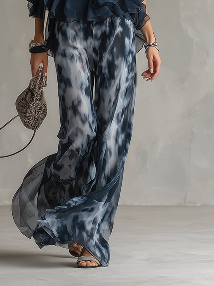Damen Neckholder Zweiteiler Set Wide Leg