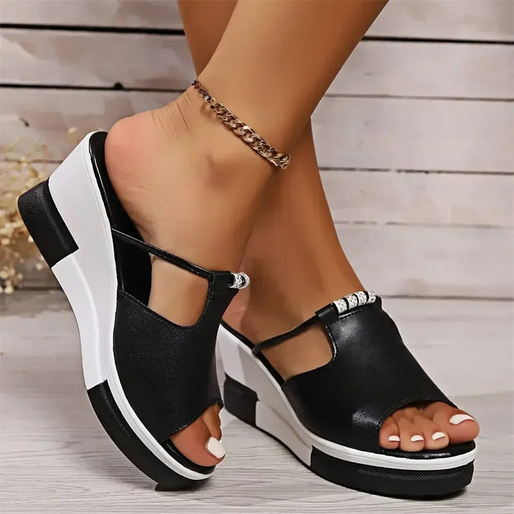 Damen Orthopädische Keilabsatz Sandalen Gepolstert Komfort