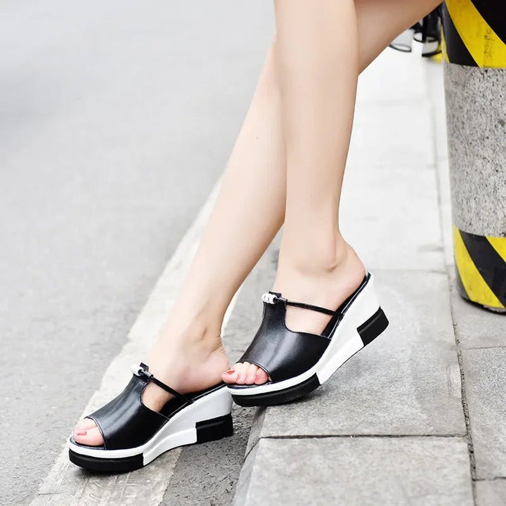 Damen Orthopädische Keilabsatz Sandalen Gepolstert Komfort