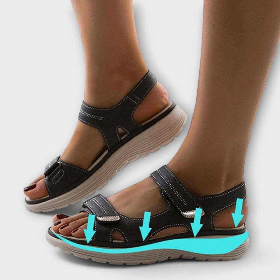 Damen Orthopädische Klettverschluss-Sandalen Fußgewölbestütze