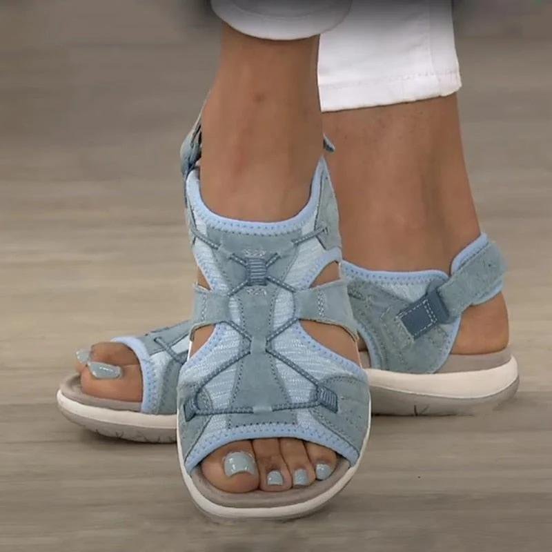 Damen Orthopädische Komfort-Sandalen mit Memory-Foam-Sohle - Blue