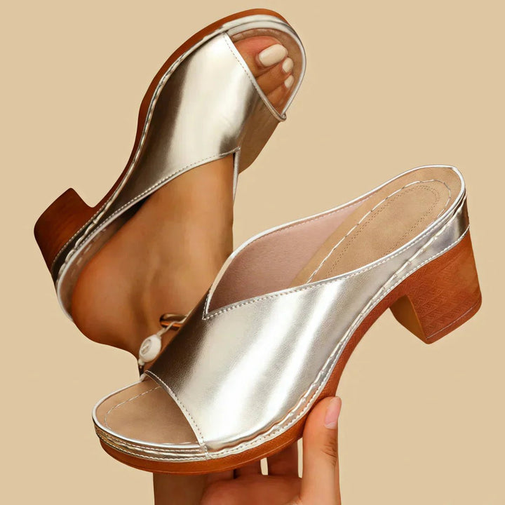 Damen Orthopädische Plateau-Sandalen mit Blockabsatz