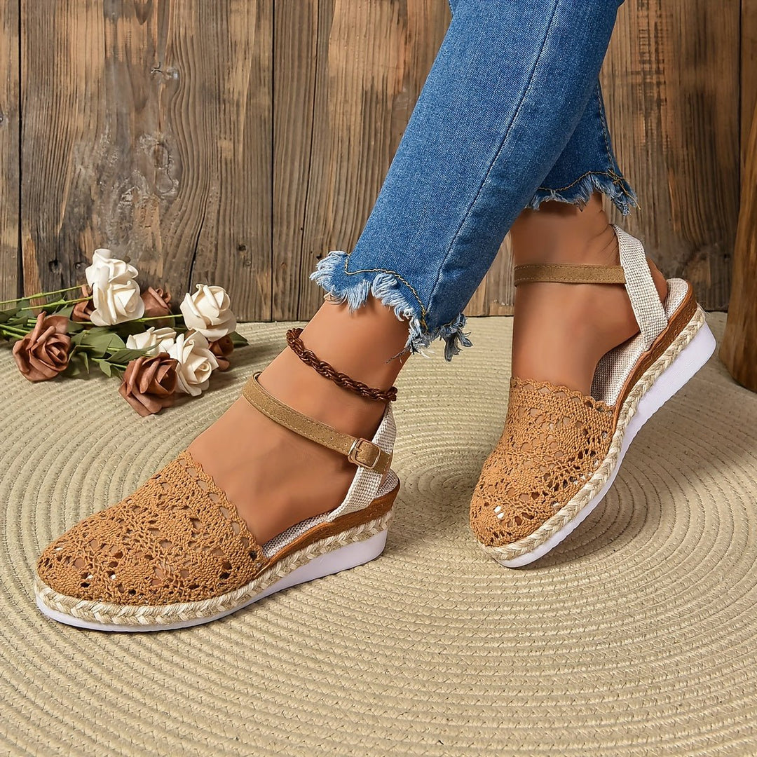Damen Orthopädische Sandalen Häkel-Design Verstellbar