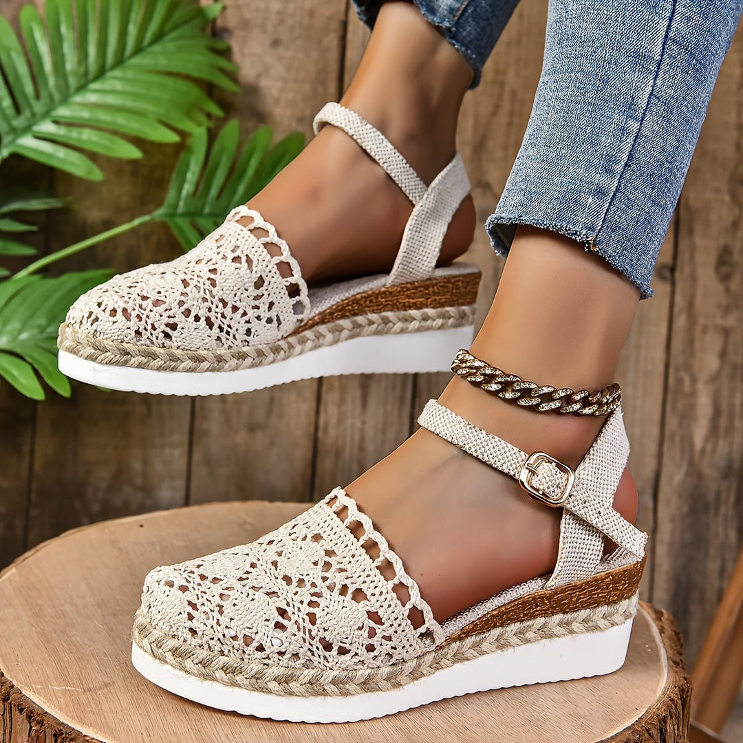 Damen Orthopädische Sandalen Häkel-Design Verstellbar
