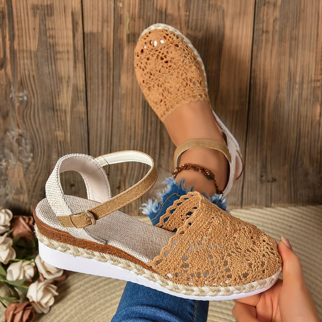 Damen Orthopädische Sandalen Häkel-Design Verstellbar