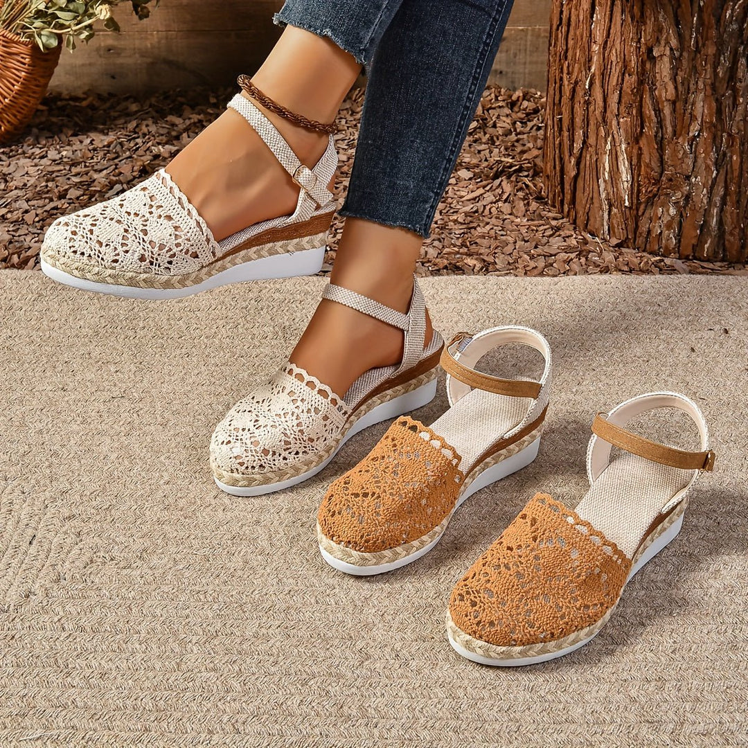 Damen Orthopädische Sandalen Häkel-Design Verstellbar