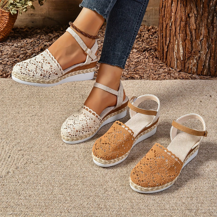 Damen Orthopädische Sandalen Häkel-Design Verstellbar