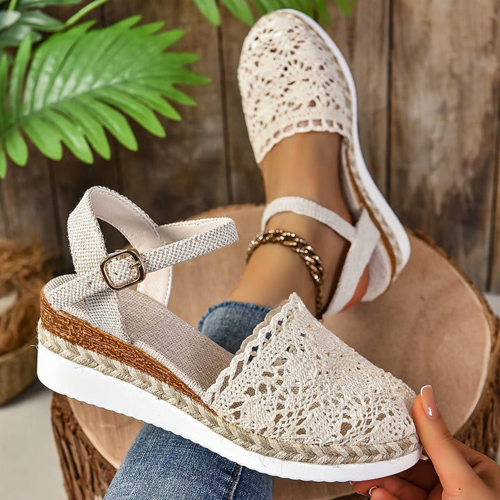 Damen Orthopädische Sandalen Häkel-Design Verstellbar