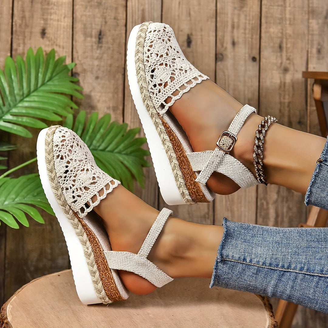 Damen Orthopädische Sandalen Häkel-Design Verstellbar