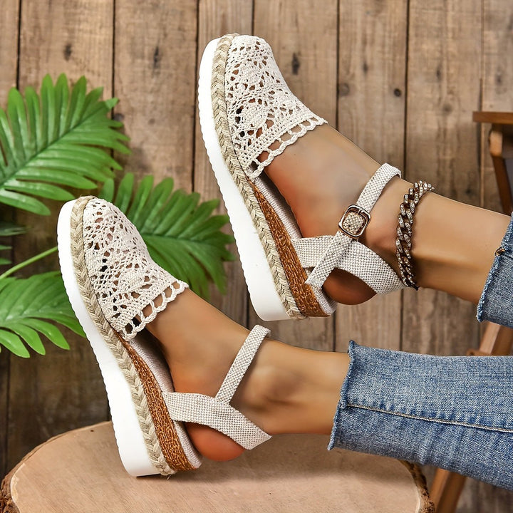 Damen Orthopädische Sandalen Häkel-Design Verstellbar