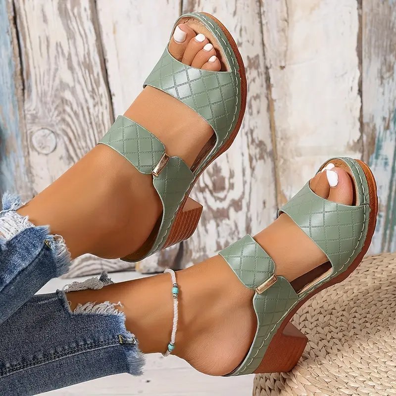Damen Orthopädische Sandalen mit Blockabsatz
