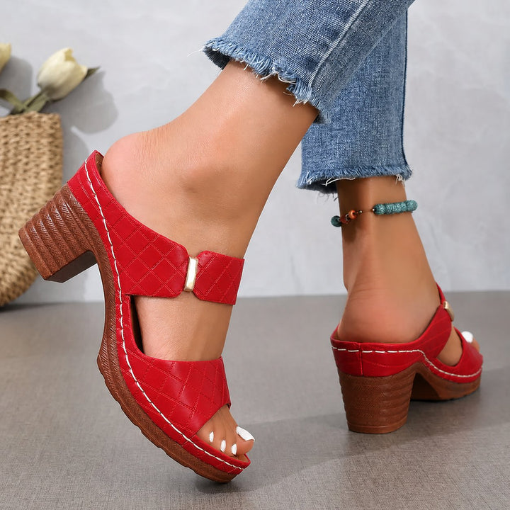 Damen Orthopädische Sandalen mit Blockabsatz