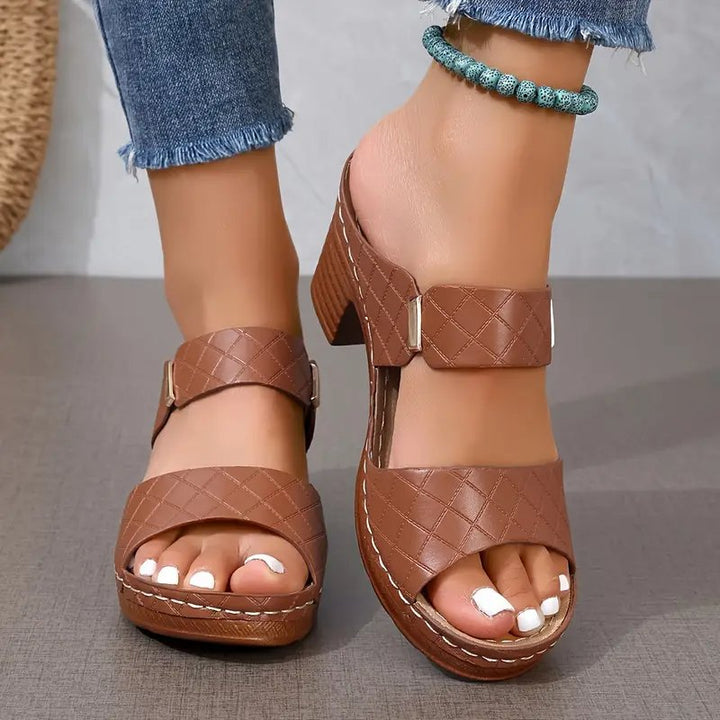 Damen Orthopädische Sandalen mit Blockabsatz