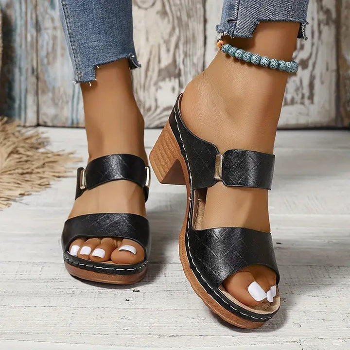 Damen Orthopädische Sandalen mit Blockabsatz